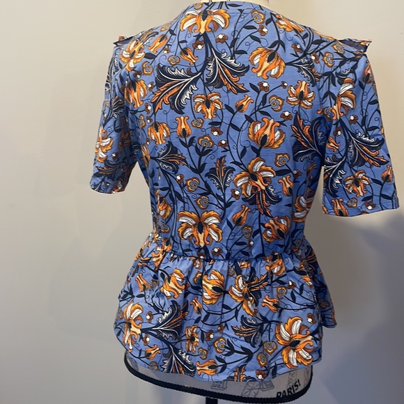 NWT ZARA FLORAL PEPLUM TOP - Picture 4 of 6